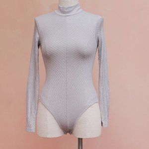 Uniqlo Alexander Wang Grey Long Sleeve Bodysuit